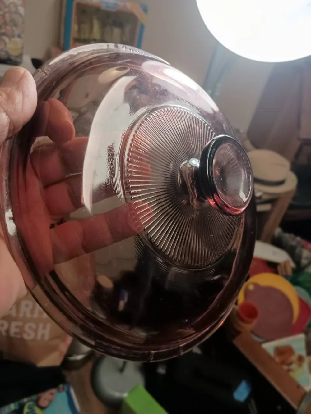 Vintage Pyrex V-2.5-C Cranberry 8.5